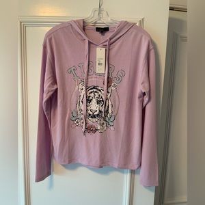 NWT ladies long sleeve hooded tee